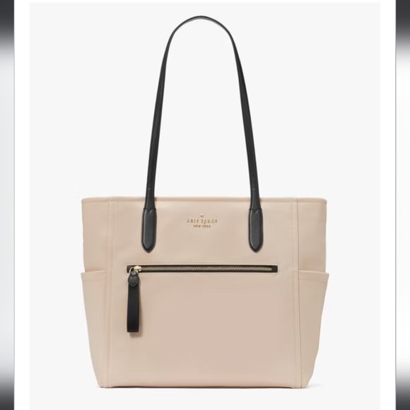 Kate Spade Chelsea Large Tote, Warm Beige Multi - Picture 1 of 5